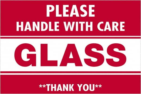 Tape Logic - 3" Long, Red/White Paper Shipping Label - For Multi-Use - Americas Industrial Supply