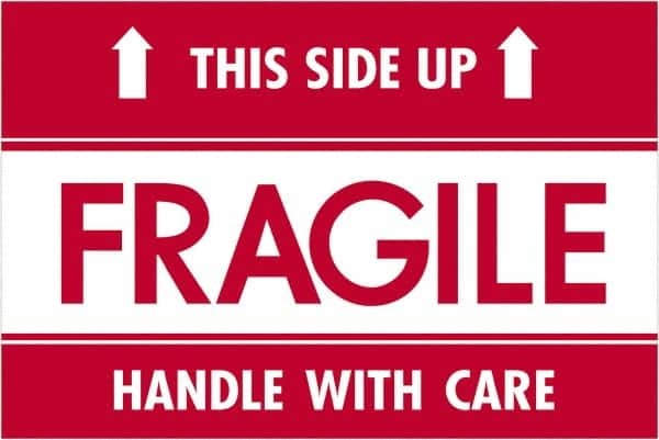 Tape Logic - 3" Long, Red/White Paper Shipping Label - For Multi-Use - Americas Industrial Supply