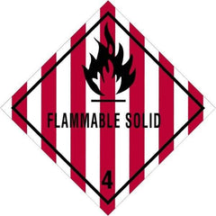 Tape Logic - 4" Long, Red, Black on White Paper D.O.T. Labels - For Multi-Use - Americas Industrial Supply