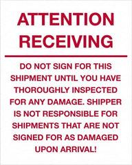 Tape Logic - 10" Long, Red/White Paper Shipping Label - For Multi-Use - Americas Industrial Supply