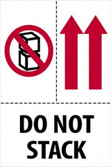 Tape Logic - 6" Long, Red, Black on White Paper Shipping Label - For Multi-Use - Americas Industrial Supply