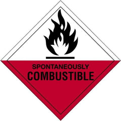 Tape Logic - 4" Long, Red, Black on White Paper D.O.T. Labels - For Multi-Use - Americas Industrial Supply