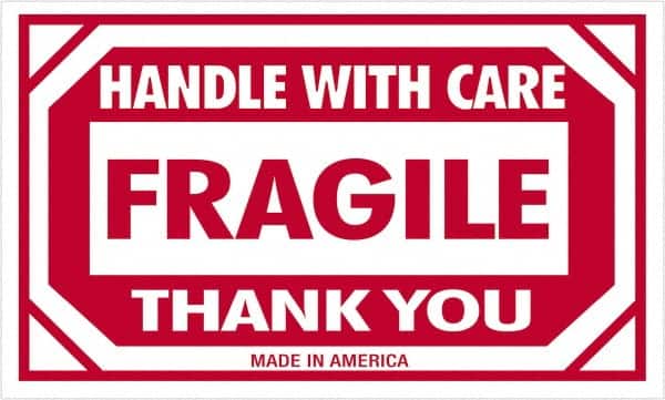 Tape Logic - 5" Long, Red/White Paper Shipping Label - For Multi-Use - Americas Industrial Supply