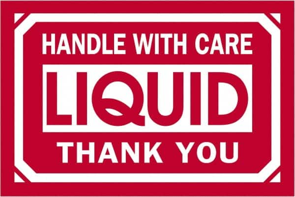 Tape Logic - 3" Long, Red/White Paper Shipping Label - For Multi-Use - Americas Industrial Supply