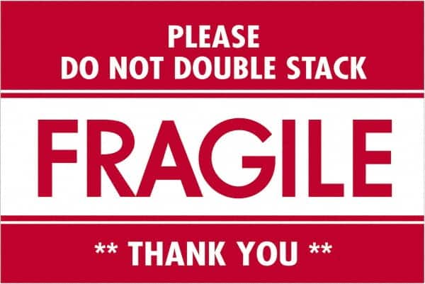 Tape Logic - 3" Long, Red/White Paper Shipping Label - For Multi-Use - Americas Industrial Supply