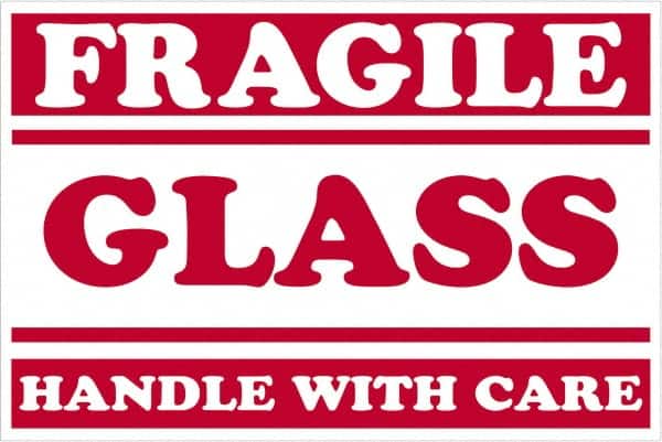 Tape Logic - 3" Long, Red/White Paper Shipping Label - For Multi-Use - Americas Industrial Supply