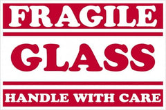 Tape Logic - 3" Long, Red/White Paper Shipping Label - For Multi-Use - Americas Industrial Supply