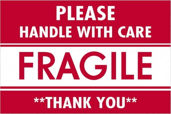 Tape Logic - 3" Long, Red/White Paper Shipping Label - For Multi-Use - Americas Industrial Supply