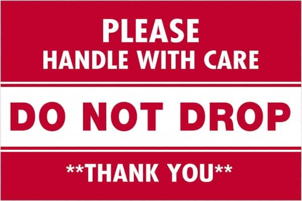 Tape Logic - 3" Long, Red/White Paper Shipping Label - For Multi-Use - Americas Industrial Supply