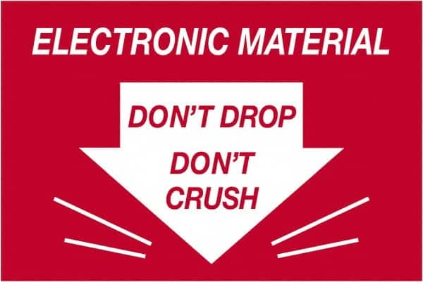 Tape Logic - 3" Long, Red/White Paper Shipping Label - For Multi-Use - Americas Industrial Supply