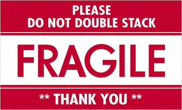 Tape Logic - 5" Long, Red/White Paper Shipping Label - For Multi-Use - Americas Industrial Supply