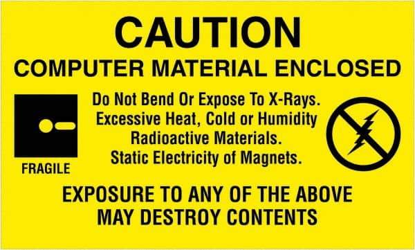 Tape Logic - 5" Long, Black & Yellow Paper Shipping Label - For Multi-Use - Americas Industrial Supply