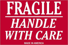 Tape Logic - 3" Long, Red/White Paper Shipping Label - For Multi-Use - Americas Industrial Supply