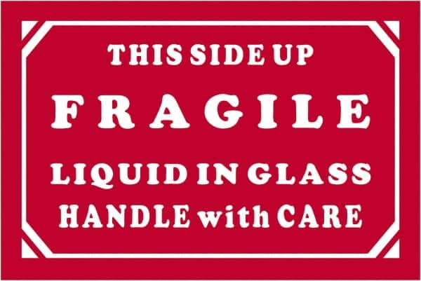 Tape Logic - 3" Long, Red/White Paper Shipping Label - For Multi-Use - Americas Industrial Supply