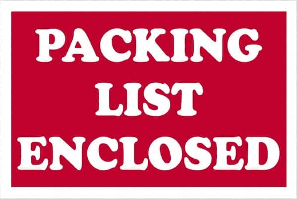 Tape Logic - 3" Long, Red/White Paper Shipping Label - For Multi-Use - Americas Industrial Supply