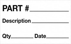 Tape Logic - 2" Long, Black/White Paper Shipping Label - For Multi-Use - Americas Industrial Supply