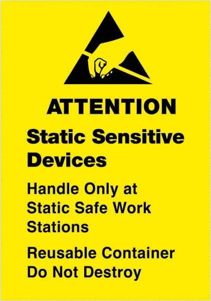 Tape Logic - 2-1/2" Long, Black & Yellow Paper Shipping Label - For Multi-Use - Americas Industrial Supply