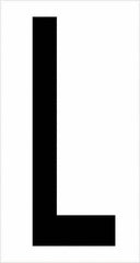 Tape Logic - 3-1/2" Long, Black/White Vinyl Letters - For Multi-Use - Americas Industrial Supply