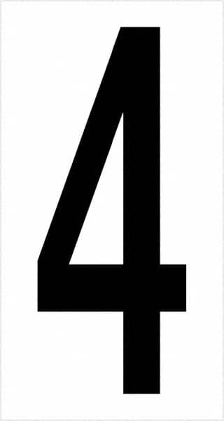 Tape Logic - 3-1/2" Long, Black/White Vinyl Numbers - For Multi-Use - Americas Industrial Supply