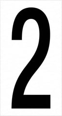 Tape Logic - 3-1/2" Long, Black/White Vinyl Numbers - For Multi-Use - Americas Industrial Supply