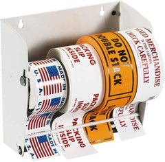 Tape Logic - 8-1/2" Long, White Metal Label Dispensers - For Multi-Use - Americas Industrial Supply