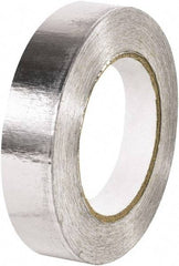 Made in USA - 1" x 60 Yds Silver Foil Tape - 5 mil, Acrylic Adhesive, Aluminum Foil Backing - Americas Industrial Supply