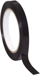 Tape Logic - 1/2" x 60 Yd Black Rubber Adhesive Strapping Tape - Polypropylene Film Backing, 2.7 mil Thick, 90 Lb Tensile Strength - Americas Industrial Supply