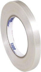 Tape Logic - 1/2" x 60 Yd Clear Hot Melt Adhesive Strapping Tape - Polypropylene Film Backing, 5.9 mil Thick, 320 Lb Tensile Strength - Americas Industrial Supply