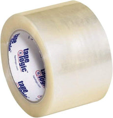 Tape Logic - 3" x 110 Yd Clear Hot Melt Adhesive Packaging Tape - Polypropylene Film Backing, 1.9 mil Thick, 22 Lb Tensile Strength - Americas Industrial Supply