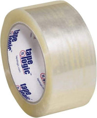 Tape Logic - 2" x 55 Yd Clear Hot Melt Adhesive Packaging Tape - Polypropylene Film Backing, 3 mil Thick, 45 Lb Tensile Strength - Americas Industrial Supply