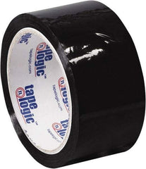 Tape Logic - 2" x 55 Yd Black Acrylic Adhesive Packaging Tape - Polypropylene Film Backing, 2.2 mil Thick, 21.4 Lb Tensile Strength - Americas Industrial Supply