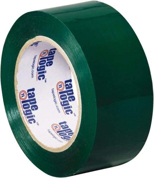 Tape Logic - 2" x 110 Yd Green Acrylic Adhesive Packaging Tape - Polypropylene Film Backing, 2.2 mil Thick, 21.4 Lb Tensile Strength - Americas Industrial Supply