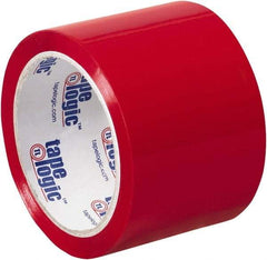 Tape Logic - 3" x 55 Yd Red Acrylic Adhesive Packaging Tape - Polypropylene Film Backing, 2.2 mil Thick, 21.4 Lb Tensile Strength - Americas Industrial Supply