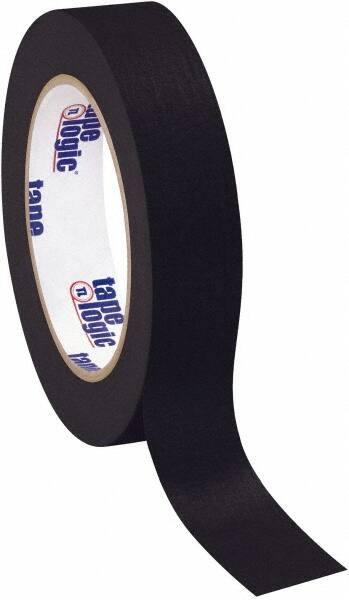 Tape Logic - 1" Wide x 60 Yd Long Black Crepe Paper Masking Tape - 4.9 mil Thick - Americas Industrial Supply