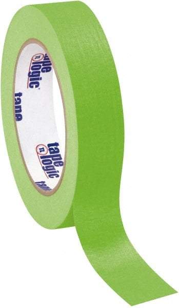 Tape Logic - 1" Wide x 60 Yd Long Green Crepe Paper Masking Tape - 4.9 mil Thick - Americas Industrial Supply