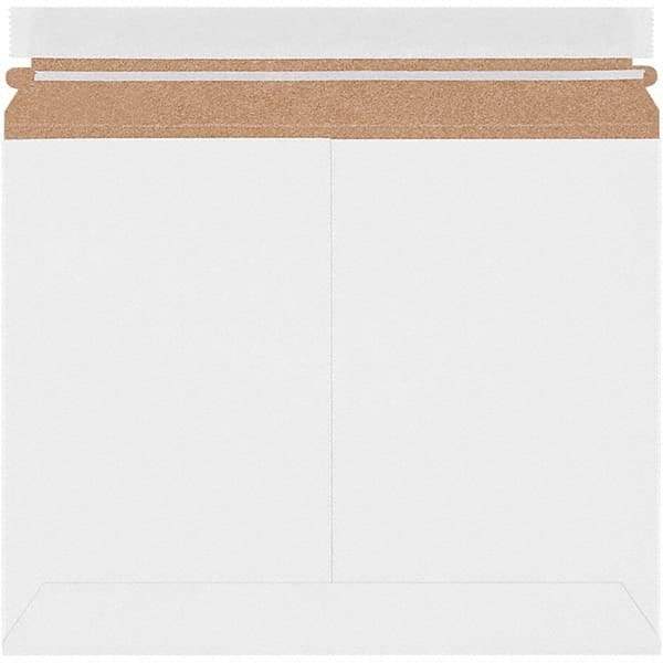 Made in USA - 9" Long x 11-1/2" Wide Peel-Off Self-Seal Flat Mailer - White - Americas Industrial Supply