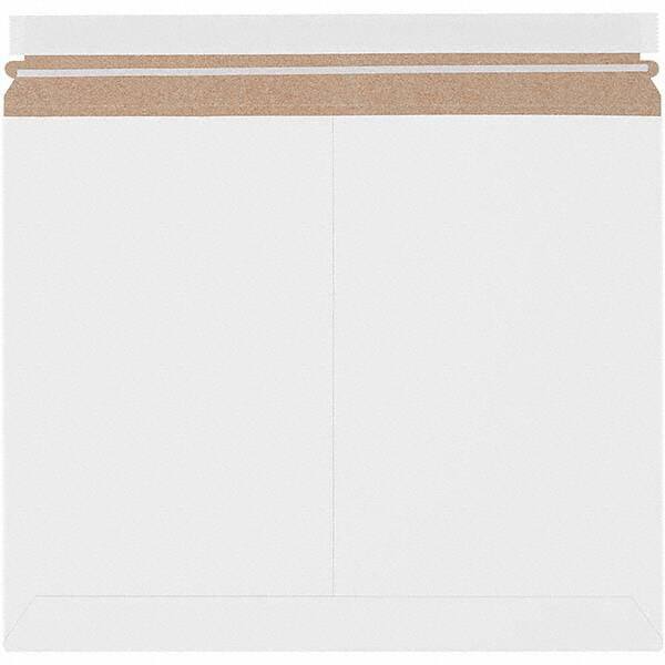 Made in USA - 11-7/8" Long x 14-7/8" Wide Peel-Off Self-Seal Flat Mailer - White - Americas Industrial Supply