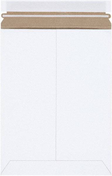 Made in USA - 11-1/2" Long x 9" Wide Peel-Off Self-Seal Flat Mailer - White - Americas Industrial Supply