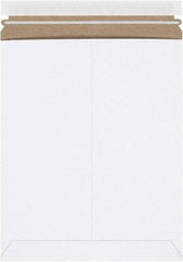 Made in USA - 13-1/2" Long x 11" Wide Peel-Off Self-Seal Flat Mailer - White - Americas Industrial Supply