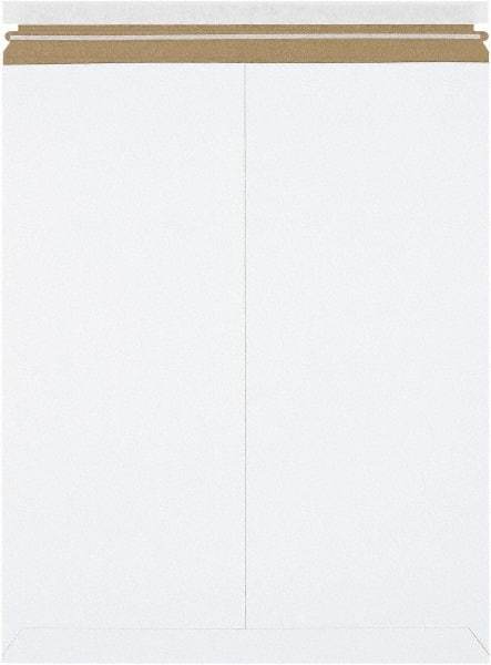 Made in USA - 21" Long x 17" Wide Peel-Off Self-Seal Flat Mailer - White - Americas Industrial Supply