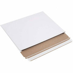 Made in USA - 9-1/2" Long x 12-1/2" Wide Peel-Off Self-Seal Flat Mailer - White - Americas Industrial Supply