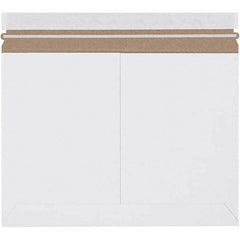 Made in USA - 9-3/4" Long x 12-1/4" Wide Peel-Off Self-Seal Flat Mailer - White - Americas Industrial Supply