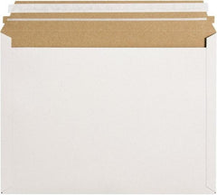 Made in USA - 9-1/2" Long x 12-1/2" Wide Peel-Off Self-Seal Flat Mailer - White - Americas Industrial Supply