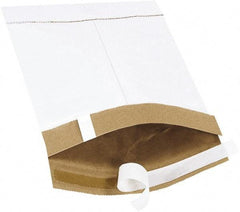 Made in USA - 10" Long x 6" Wide Peel-Off Self-Seal Padded Mailer - White - Americas Industrial Supply