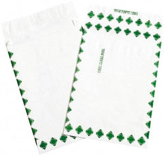 Dupont - 16" Long x 12" Wide Peel-Off Self-Seal Tyvek Expansion Envelope - White/Green - Americas Industrial Supply