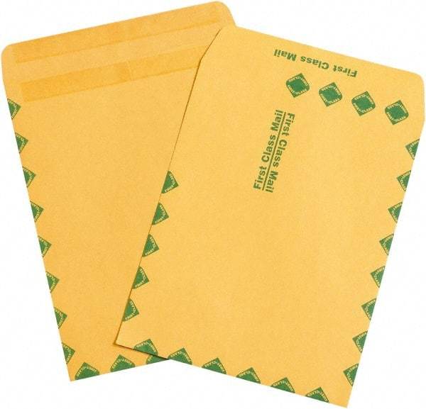 Made in USA - 13" Long x 10" Wide Peel-Off Self-Seal Natural Kraft Envelope - Kraft - Americas Industrial Supply