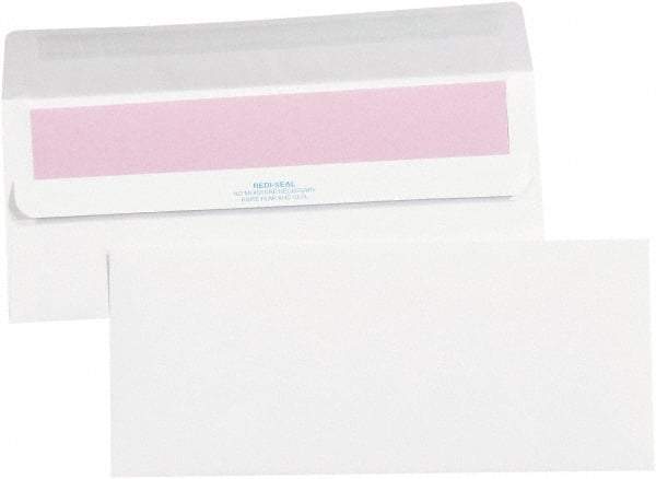 Made in USA - 9-1/2" Long x 4-1/8" Wide Self Seal Plain White Envelope - White - Americas Industrial Supply