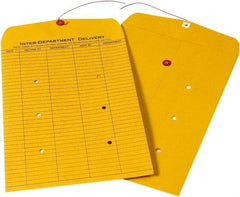 Made in USA - 15" Long x 10" Wide Draw String Inter-Department Envelope - Kraft - Americas Industrial Supply