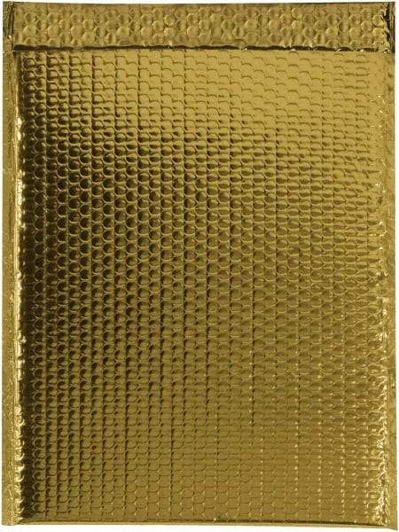 Made in USA - 17-1/2" Long x 13" Wide Peel-Off Self-Seal Bubble Mailer - Gold - Americas Industrial Supply