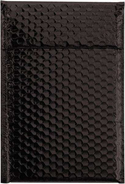 Made in USA - 11" Long x 7-1/2" Wide Peel-Off Self-Seal Bubble Mailer - Black - Americas Industrial Supply